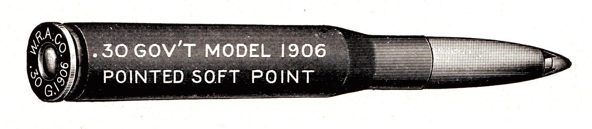 .30 govt model 1906 cartridge drawing