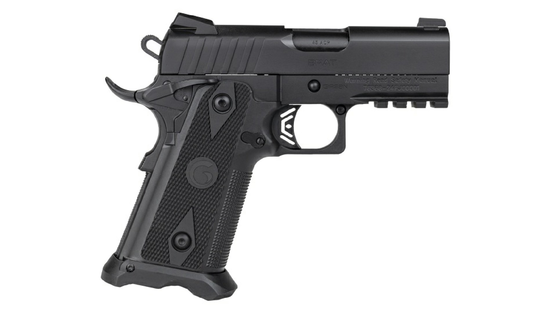 EAA Brat handgun black pistol right-side view .45 ACP