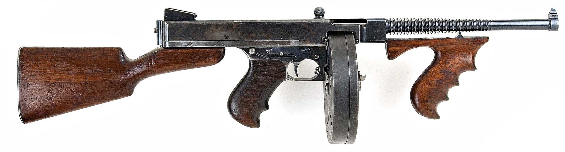 Originally a full-automatic-only gun, serial No. 17, was later modified to selective fire, and then sights and a buttstock were added to it.