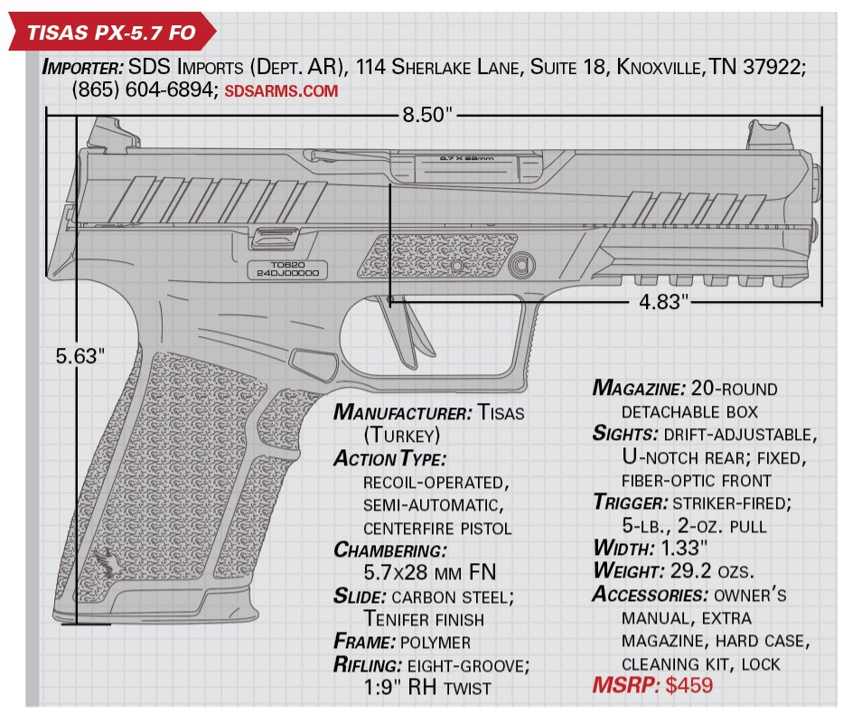 Tisas PX-5.7 FO specs
