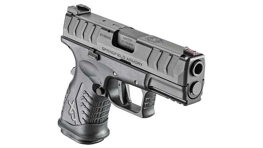 dynamic forward facing view handgun pistol black gun sprinfield armory xd-m elite compact