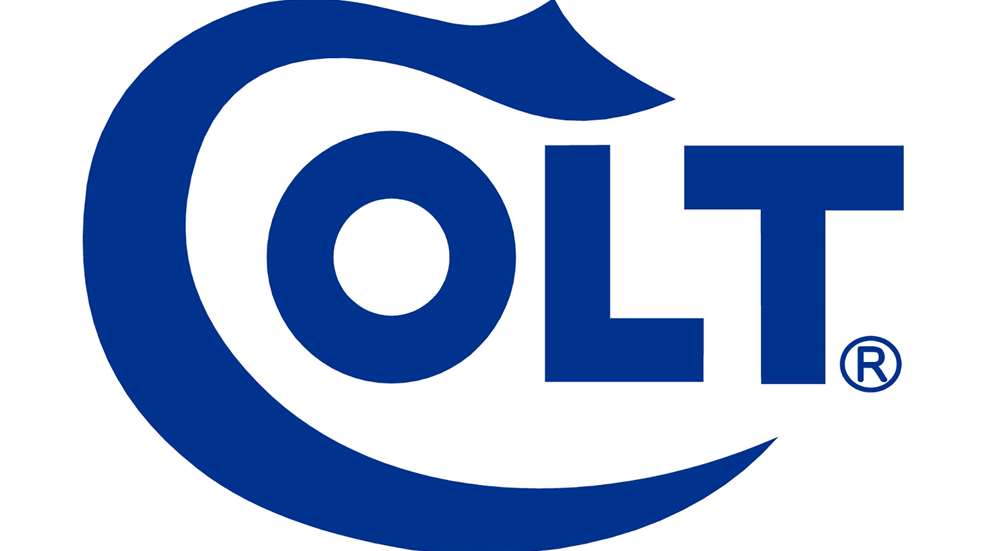 Colt's Manufacturing Company logo blue font on white background