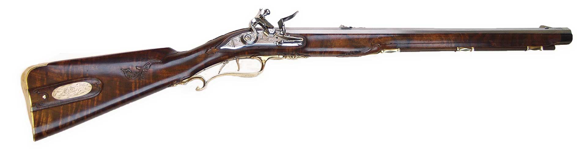 right side jaeger rifle musket gun carbine muzzleloader artwork gunsmith craftsmanship