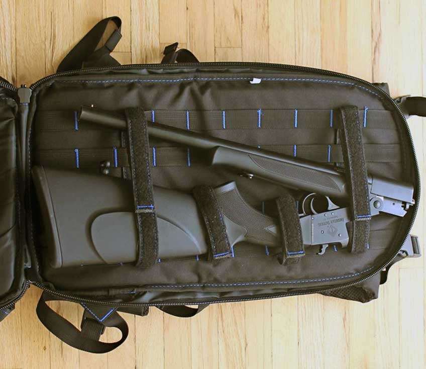 Nomad shotgun inside RUKX BACKPACK