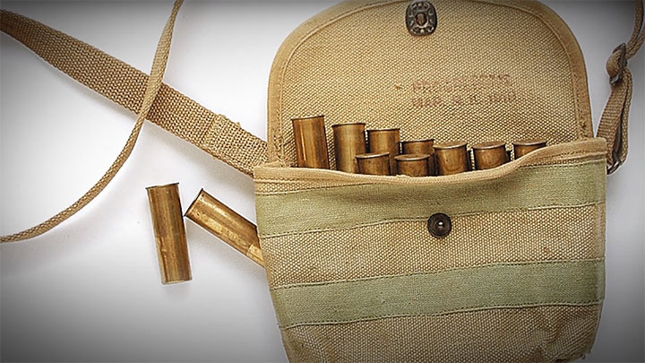 Brass shells replaced paper shells for shotguns during World War I.