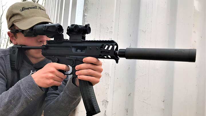 A side profile view of the SIG MCX Copperhead used in this review.