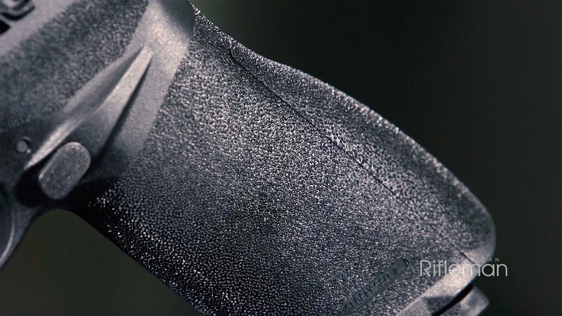 Grip texture on the left side of the Springfield Armory Echelon.