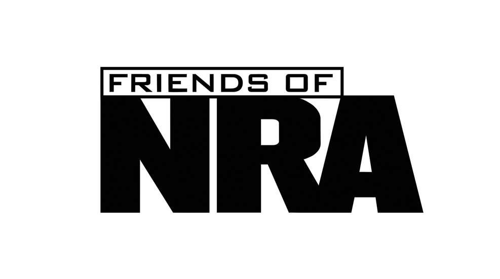 Friends of NRA logo black font bold white background