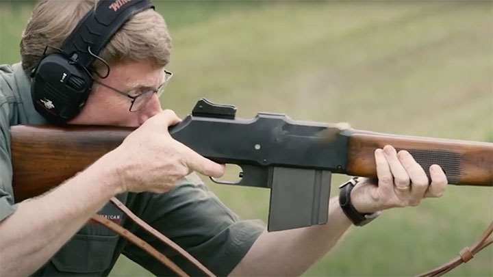 Shooting a M1918 Browning Automatic Rifle.