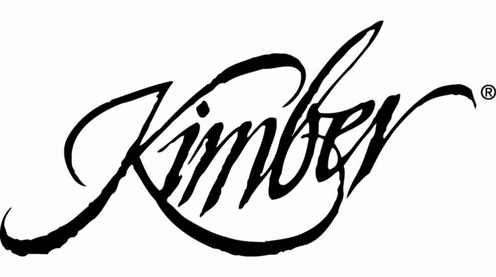 Kimber America logo black cursive black font