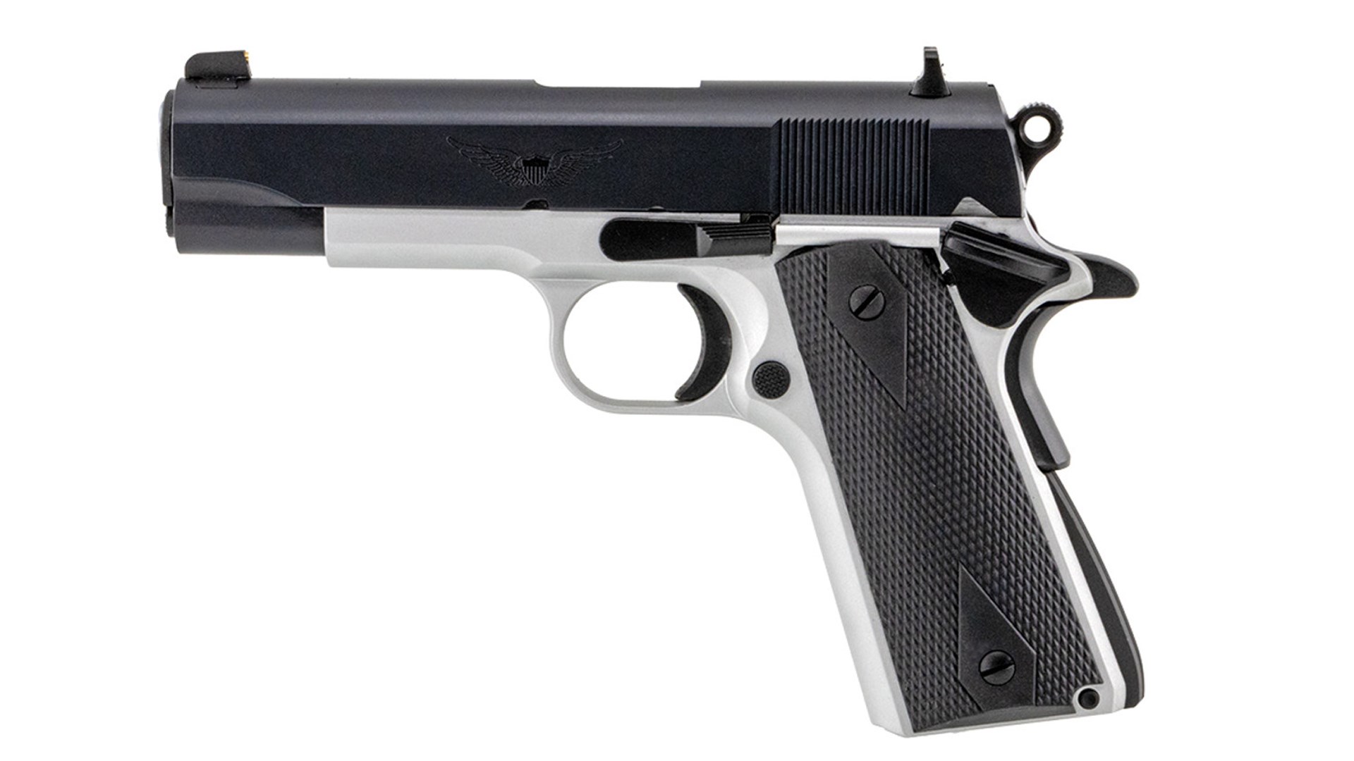 Left side of the Tisas USA 1911A1 Aviator pistol.