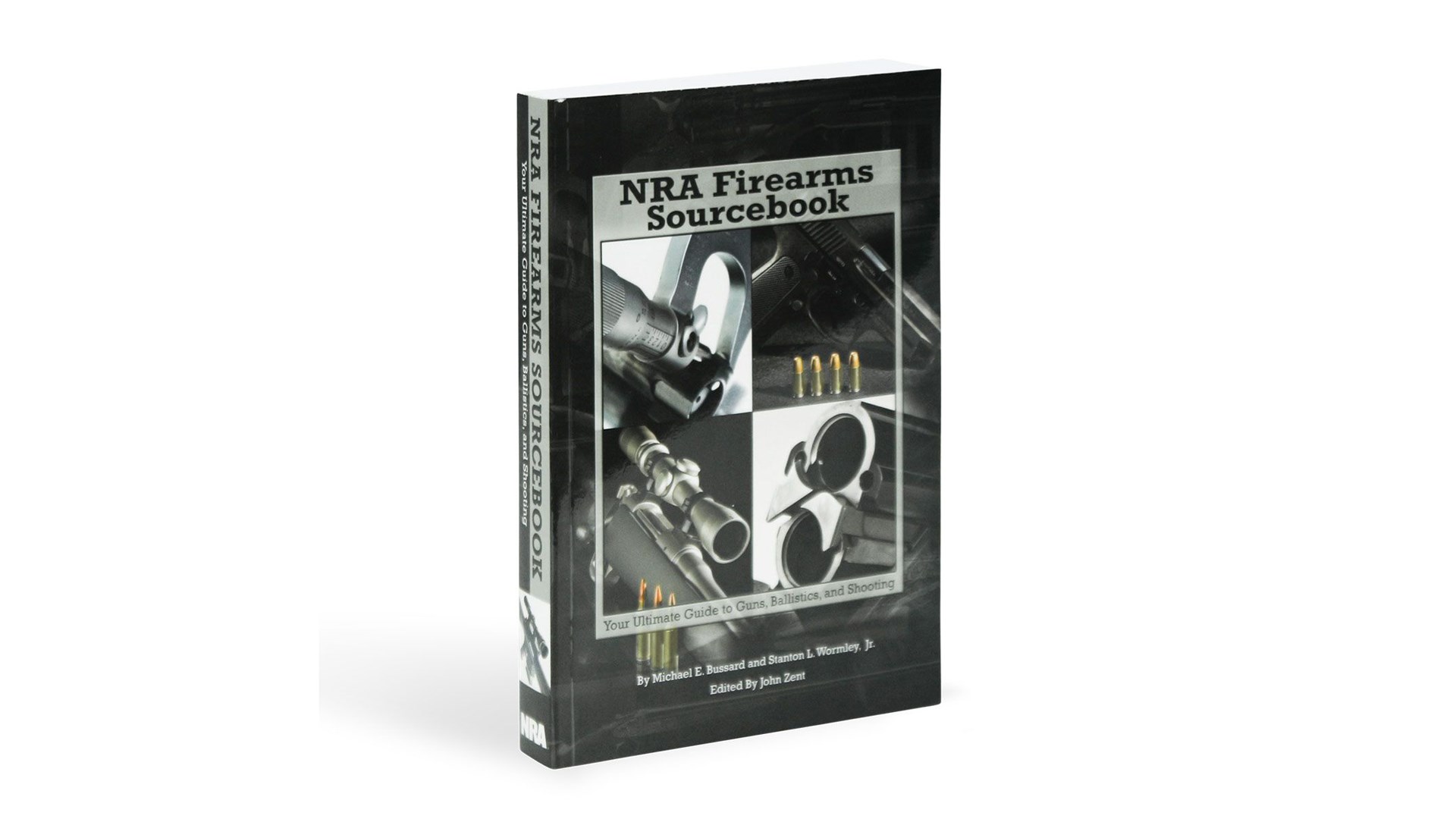 NRA FIREARMS SOURCEBOOK cover image book on white background with shadow