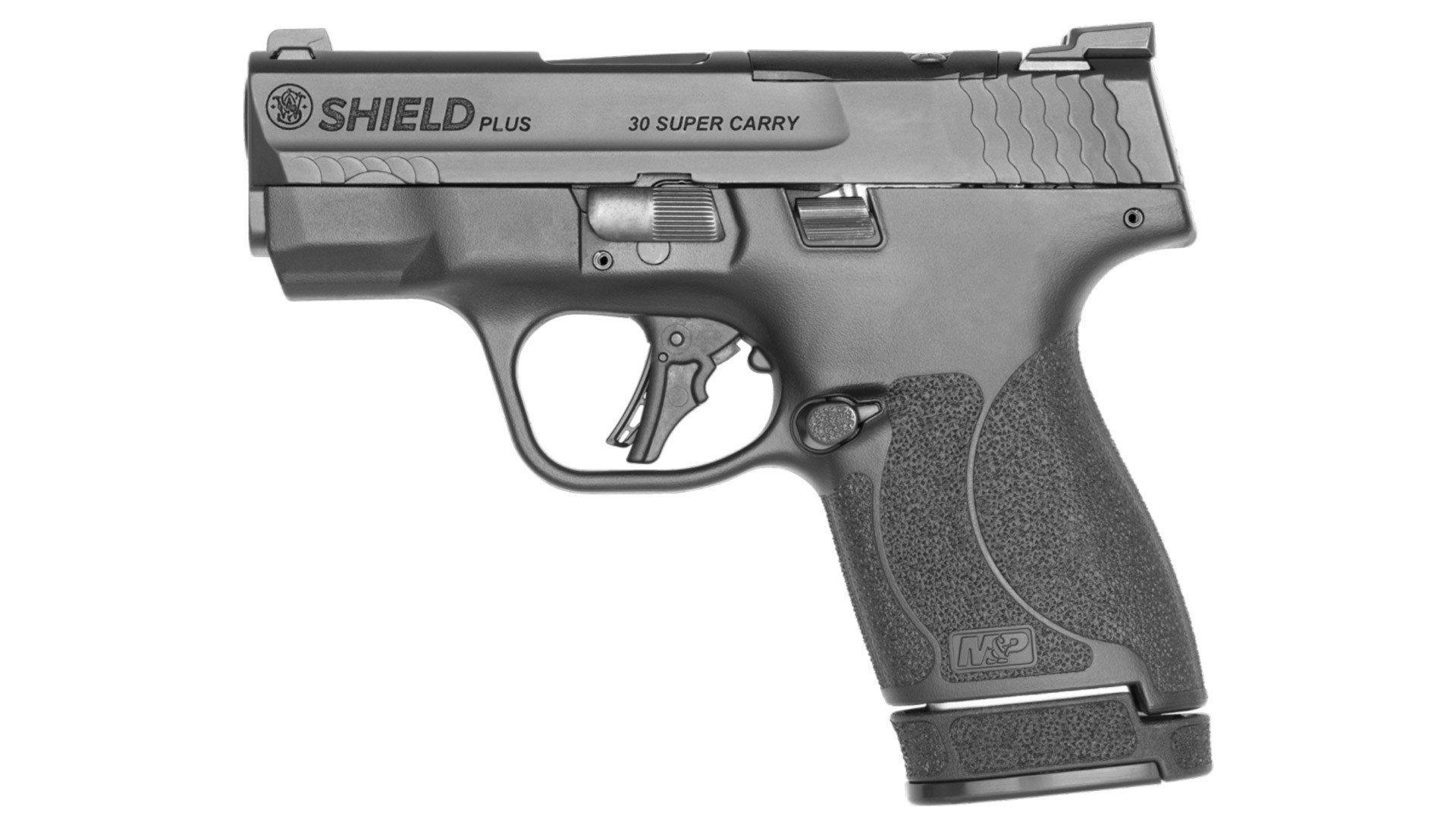 left-side view Smith & Wesson Shield Plus in 30 Super Carry
