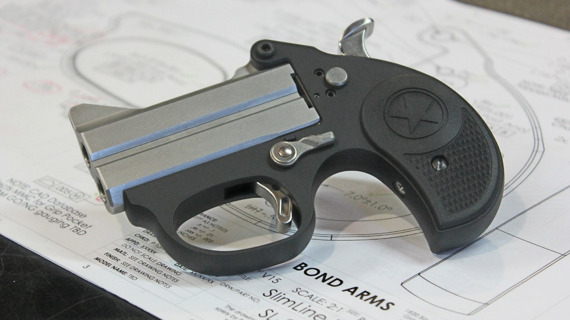Left side of a Bond Arms Stinger derringer.