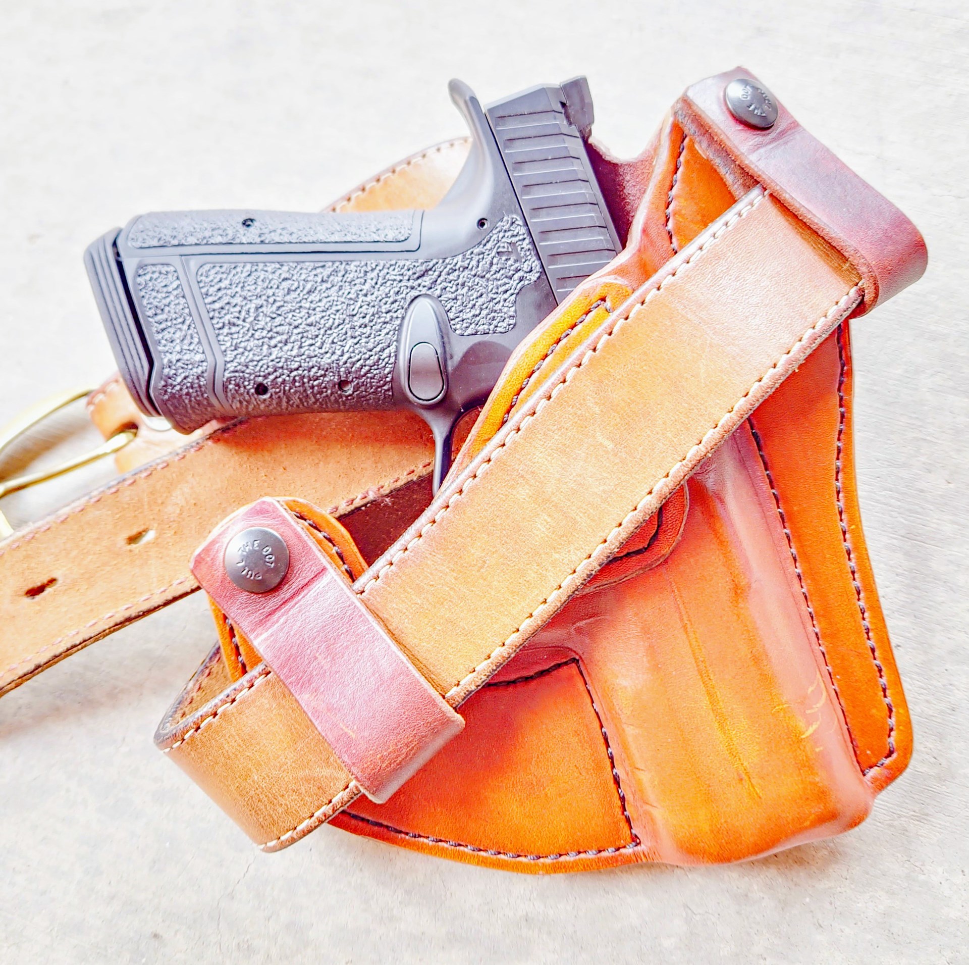 Archon Type B in leather holster with belt