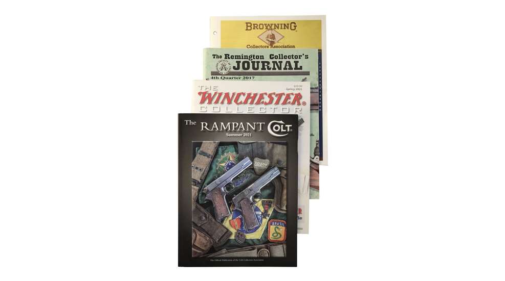 Colt Winchester Remington Browning catalogs magazines stack guns