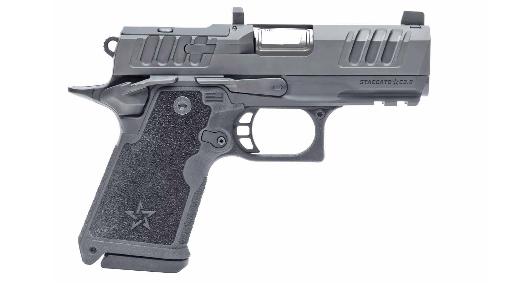 Right side of the Staccato 2011 HD C3.6 pistol.