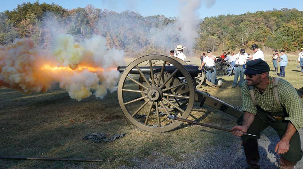 cannon firing