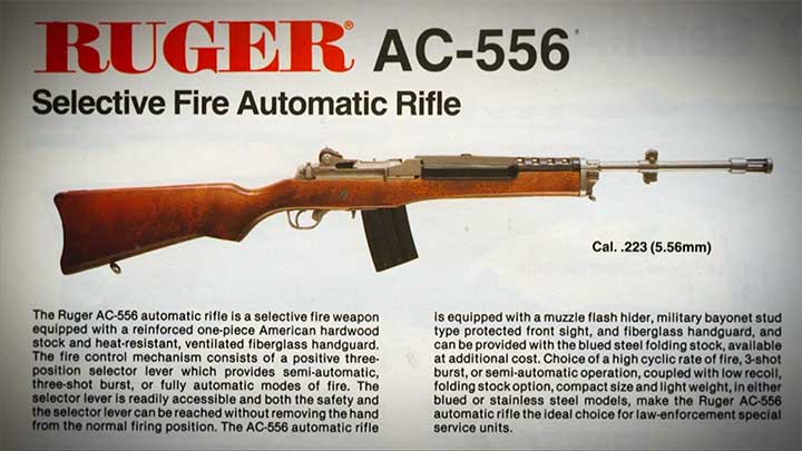 The select-fire version of the Mini-14, the AC-556.