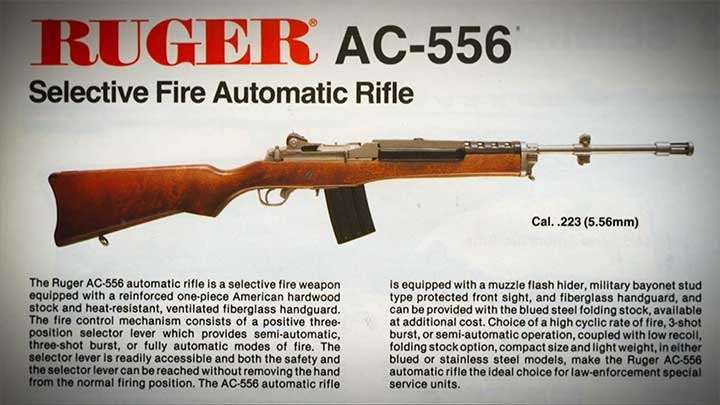 The select-fire version of the Mini-14, the AC-556.