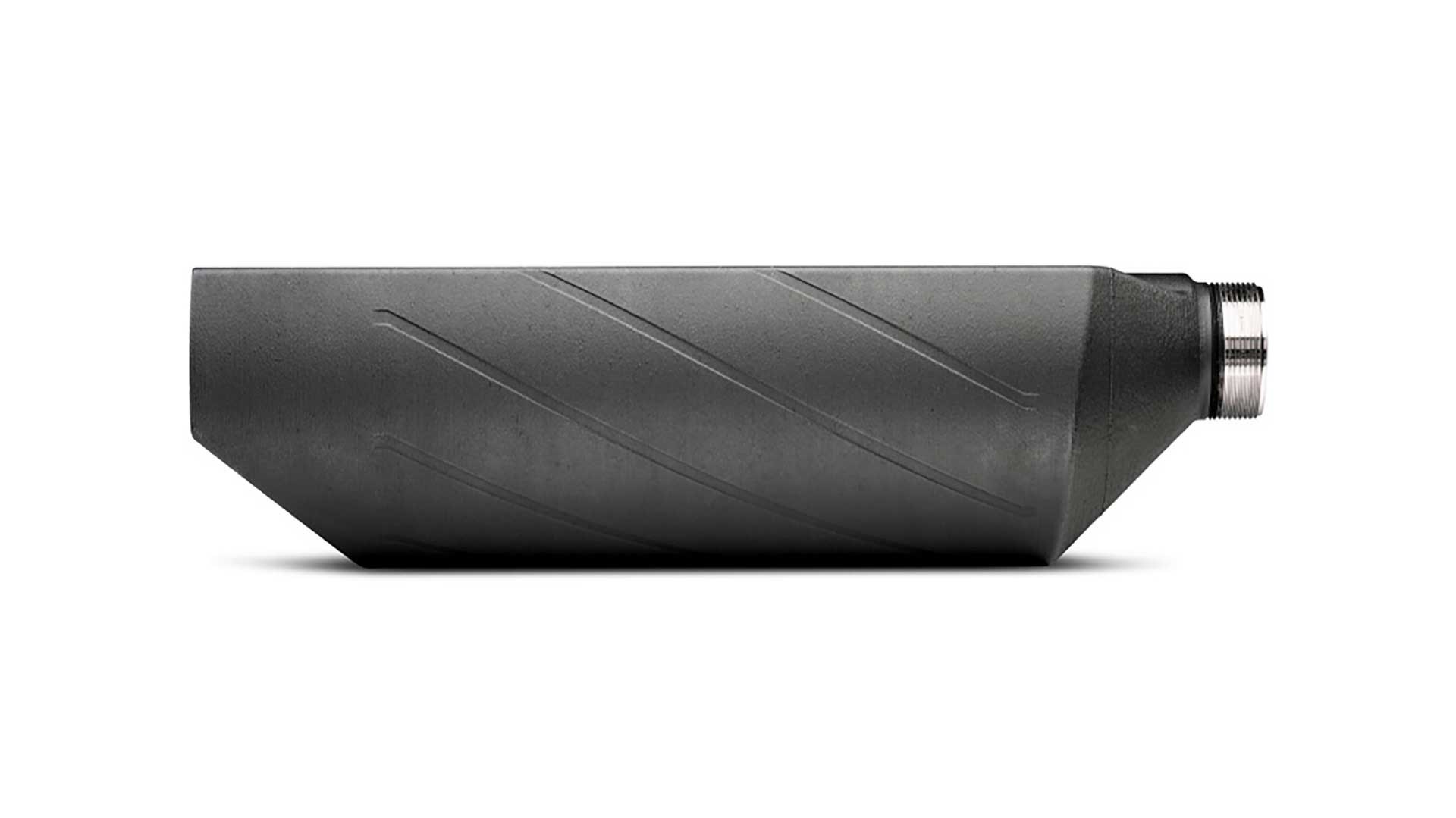 Side view of the Silencer Central Banish 12 suppressor.