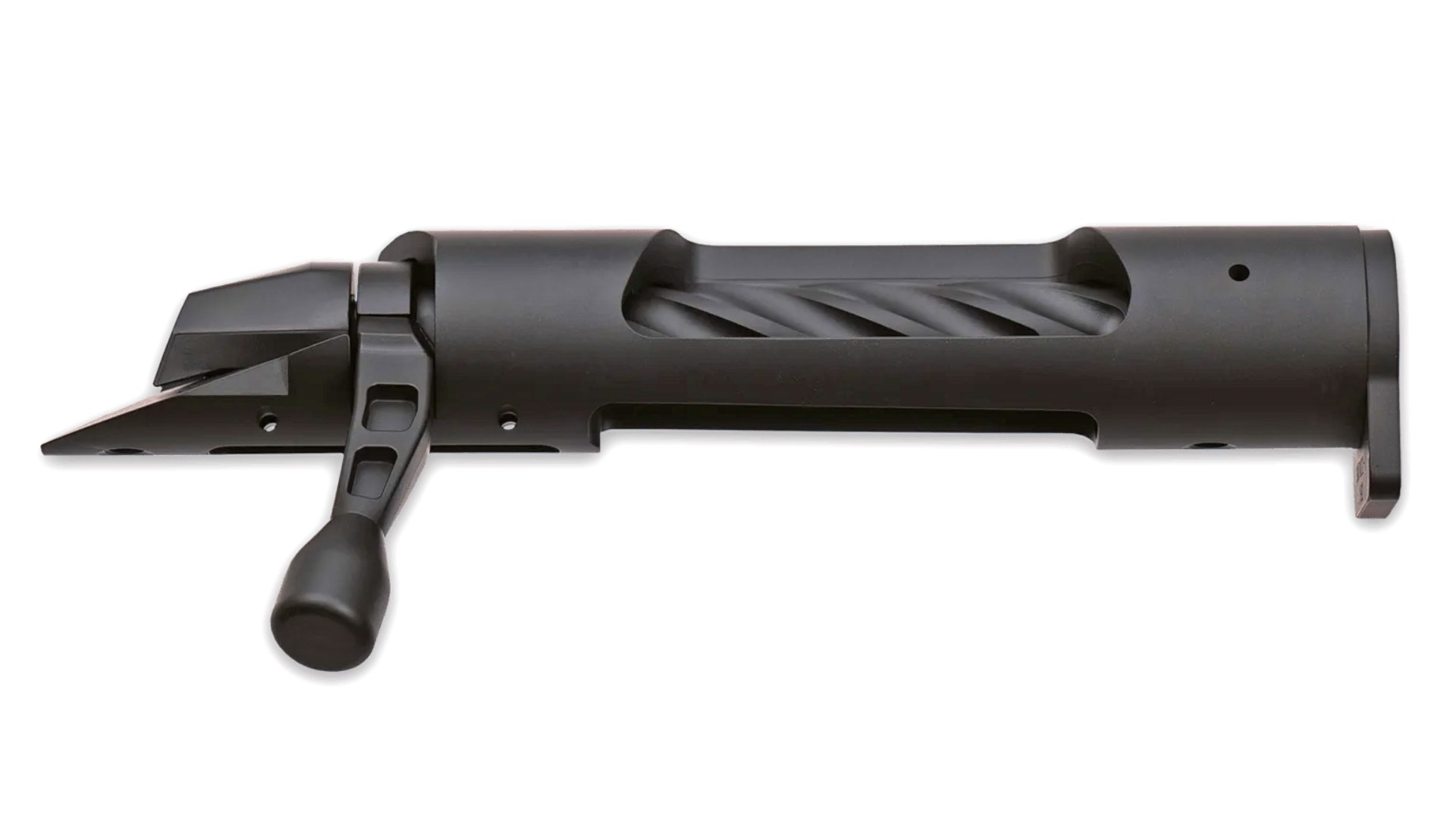 Weatherby Model 307 cylindrical receiver.