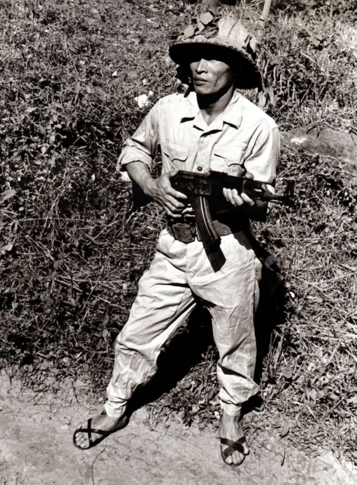 A North Vietnamese soldier armed with an AK-47.