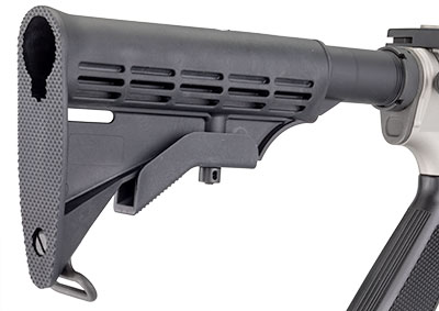 Right-side view on white background of CMMG resolute buttstock