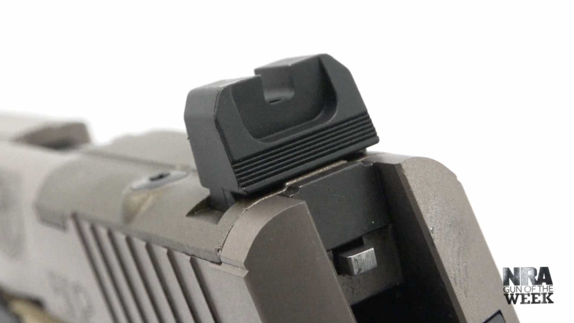 FN 502 suppressor-height raised black rear tactical sight milled slide optic cut flat dark earth color