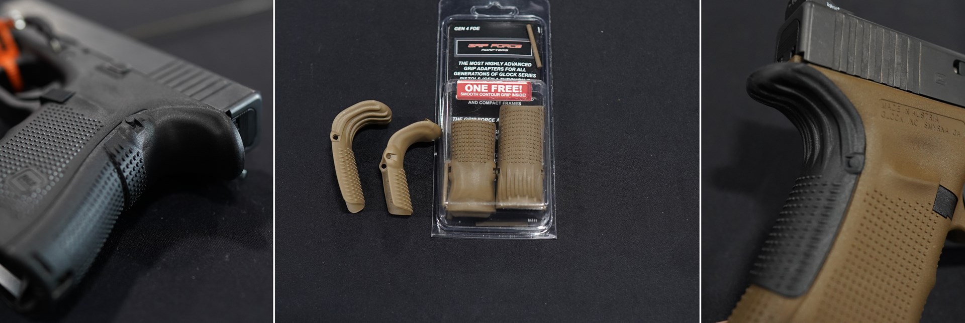 grip force pistol grip adapters for glock guns