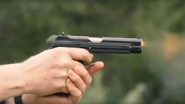 The Sig P210, which was developed at the end of the 1940s and used by the Swiss Army.