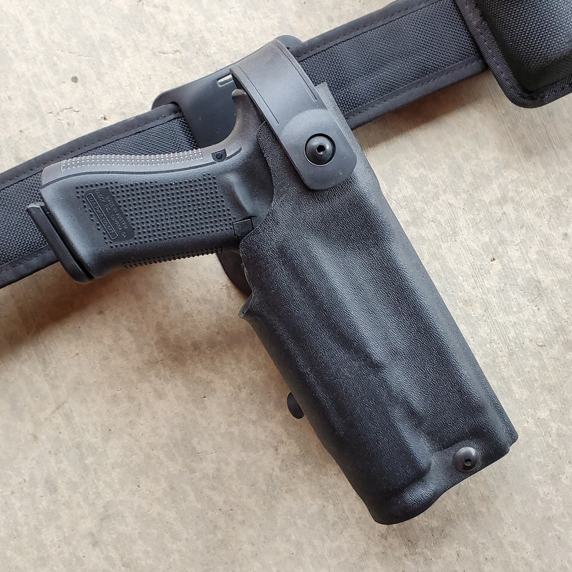 Glock G47 in light-bearing holster belt black plastic gun handgun