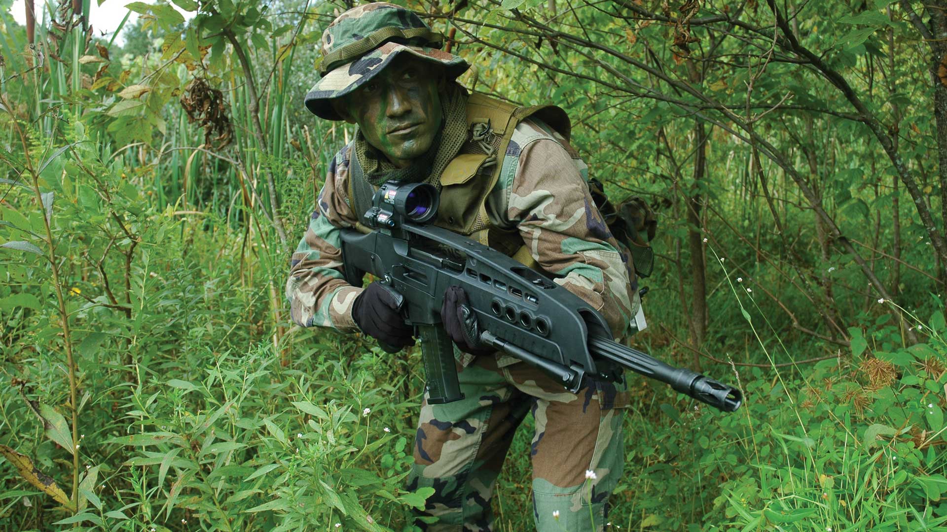 outdoors xm8 soldier green jungle camouflage rifle gun