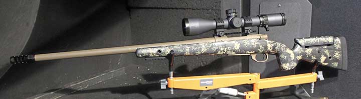The completed Howa 1500 bolt-action rifle build.