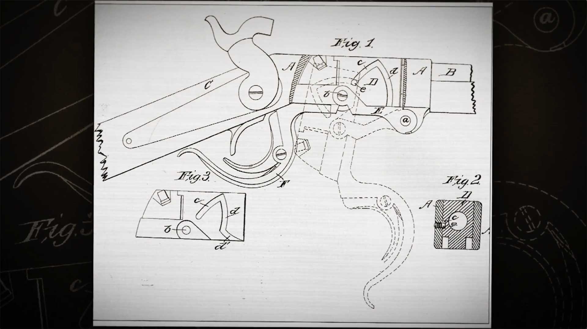 Schematic drawing of the Burnside carbine receiver.