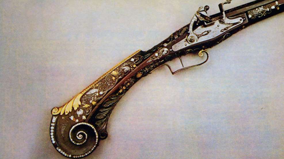 ornate early flintlock