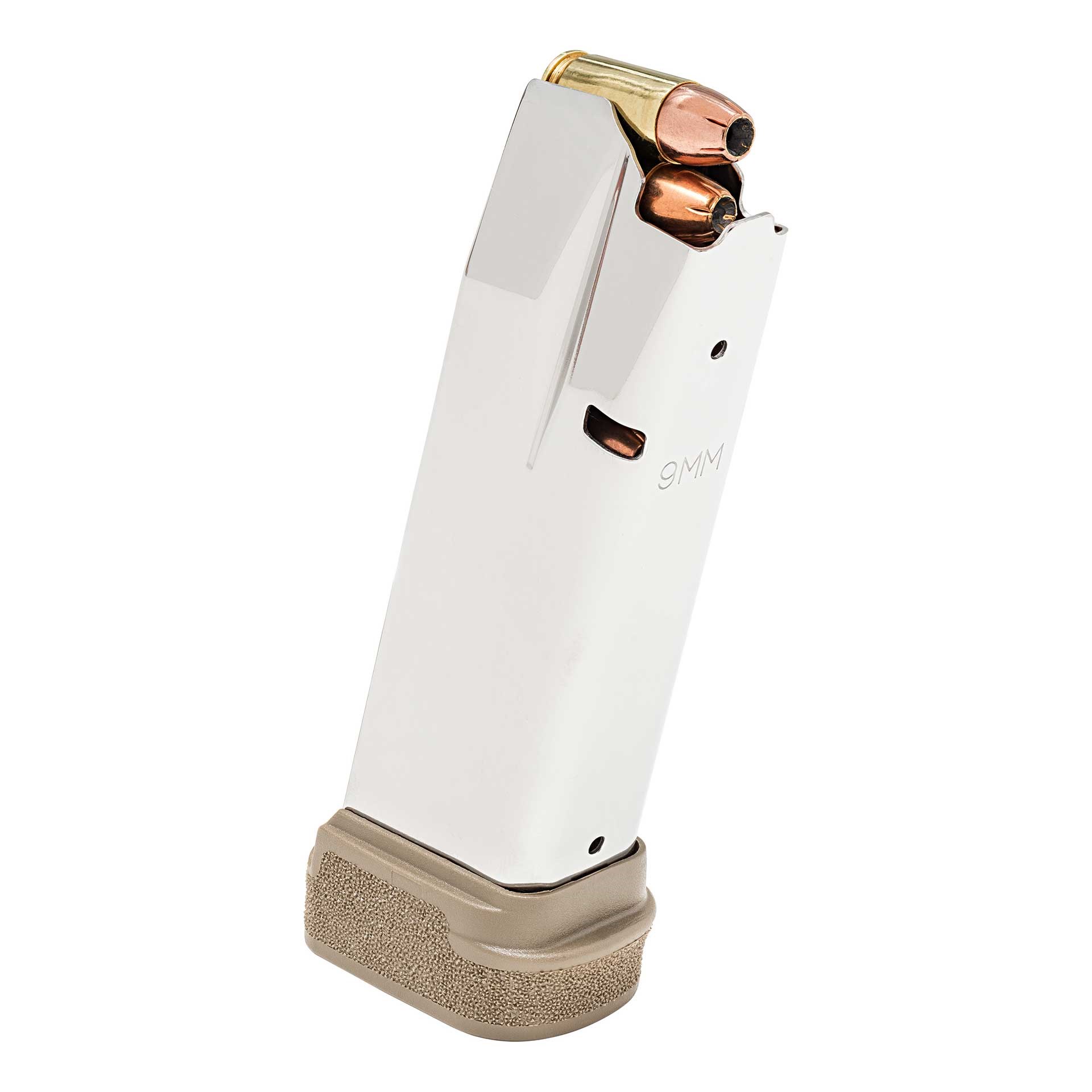 FDE model of the Springfield Hellcat Pro 17-round magazine with rounds loaded.