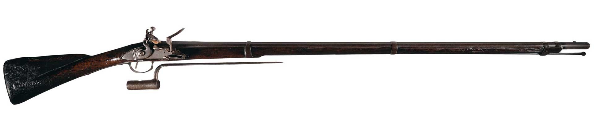 Right side of a French military musket