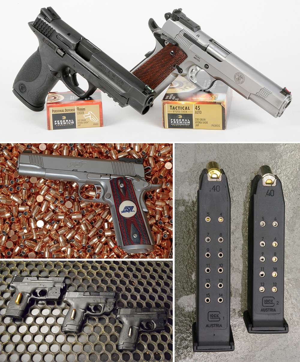 Smith &amp; Wesson’s Shield, 9 mm, .40 S&amp;W and .45 ACP