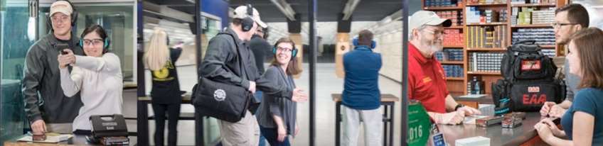 Gun Range people man women safety guns shooting