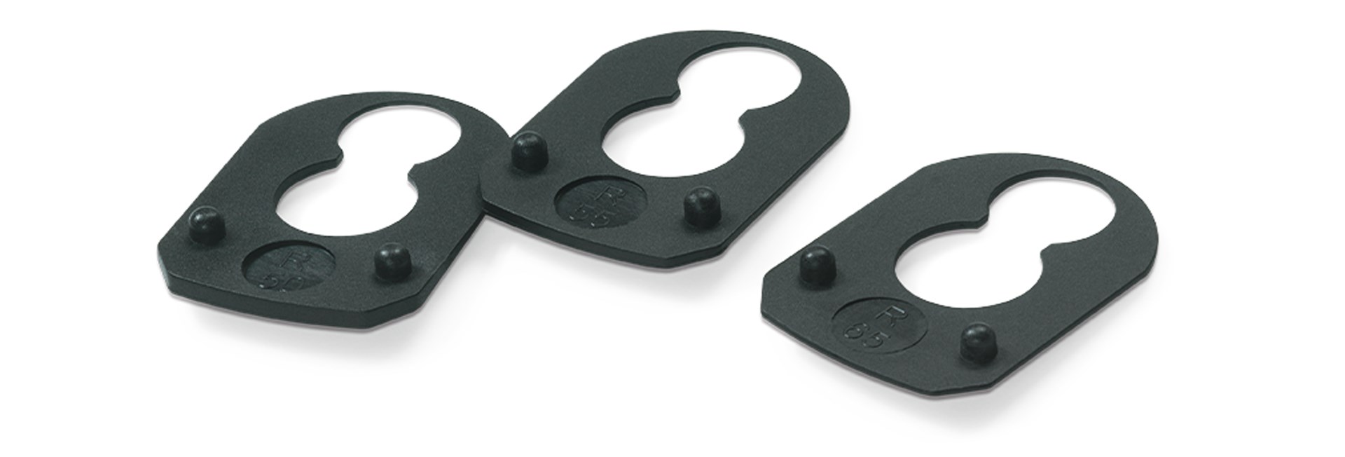 Black plastic polymer oval shims for Stoeger Industries 12 gauge shotgun stock adjustment parts