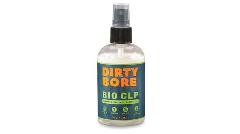 Dirty Bore Bio CLP bottle spray lube lubricant orange letters logo