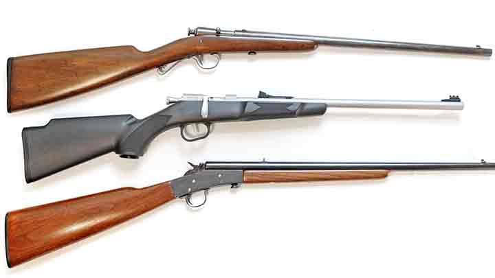 Rifle manufacturers have traditionally made youth rifles, often called &quot;boys rifles.&quot; Pictured is the Winchester 1902 (top), which was manufactured from 1902 to 1931, and a Remington No. 6 (bottom), which was manufactured from 1901 to 1933, compared to the contemporary Henry Repeating Arms Mini-Bolt Youth (center), which was introduced in 2001.