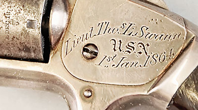 engraving on revolver frame left side