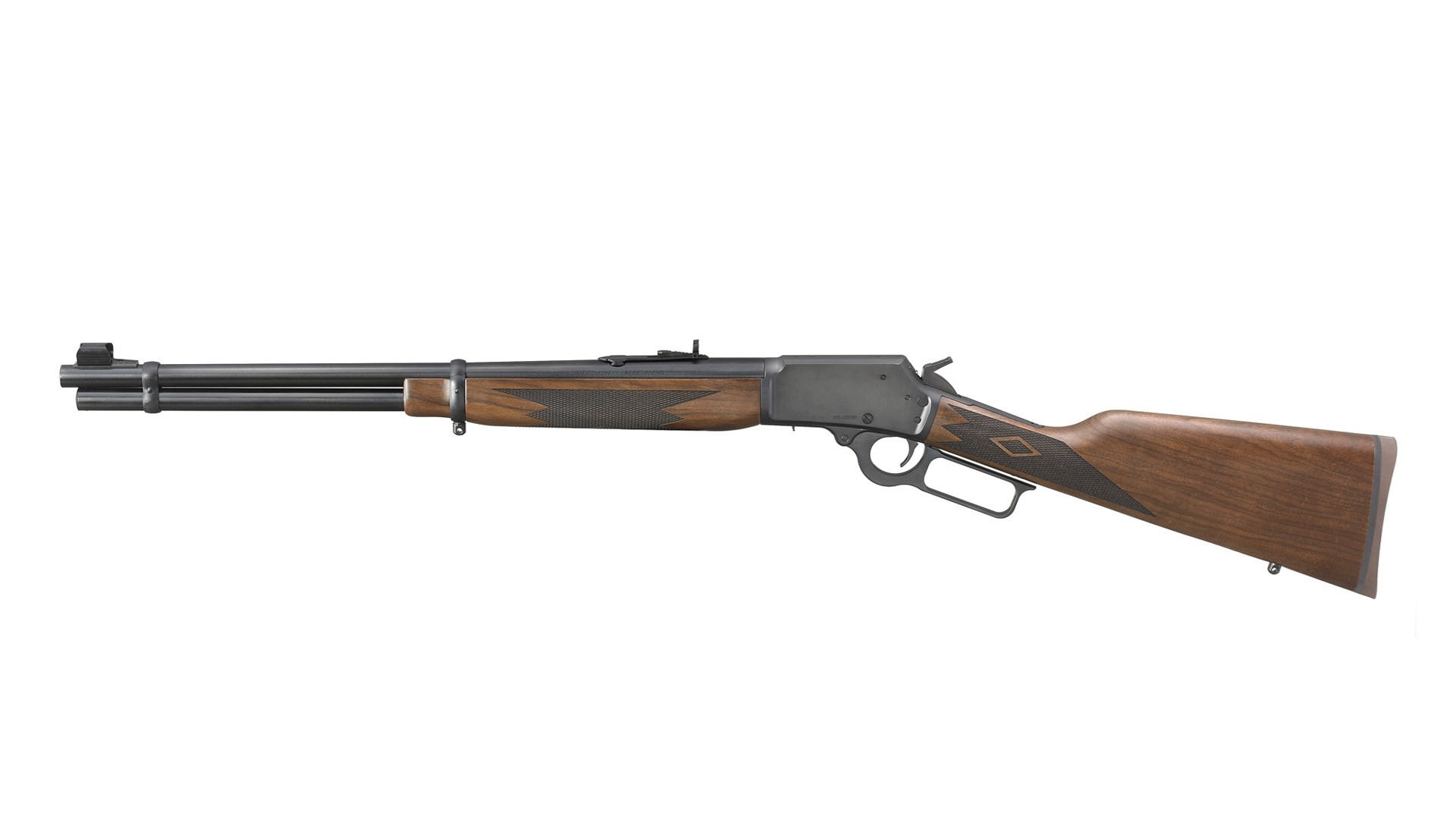 Left side of the wood-stocked and blued Marlin Model 1894 Classic.