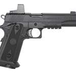 EAA Girsan Witness 2311 C 10 mm Auto pistol right-side view black gun shown with red-dot optic attached white background