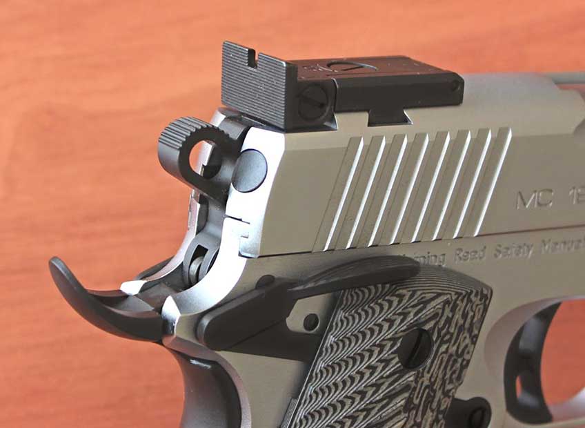 stainless steel slide gun pistol girsan mc1911 match elite sights adjustable