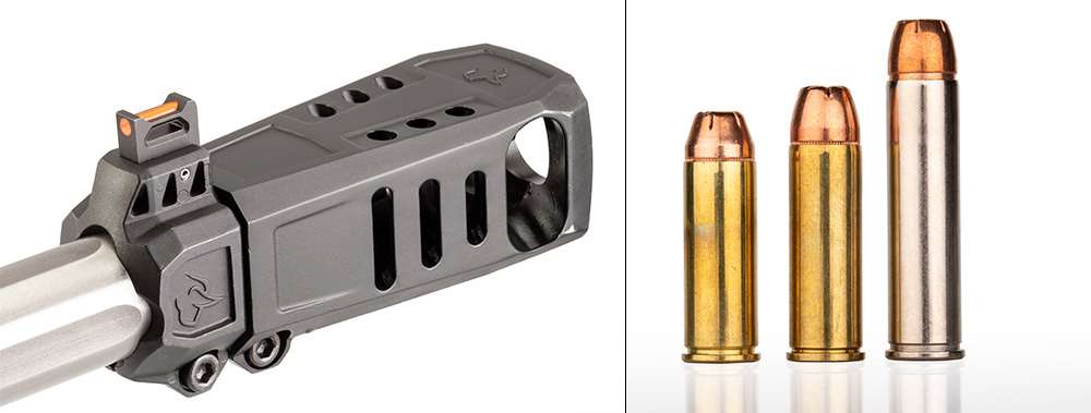 detachable muzzle brake, .45 Colt, .454 Casull or .460 S&amp;W Mag. cartridges