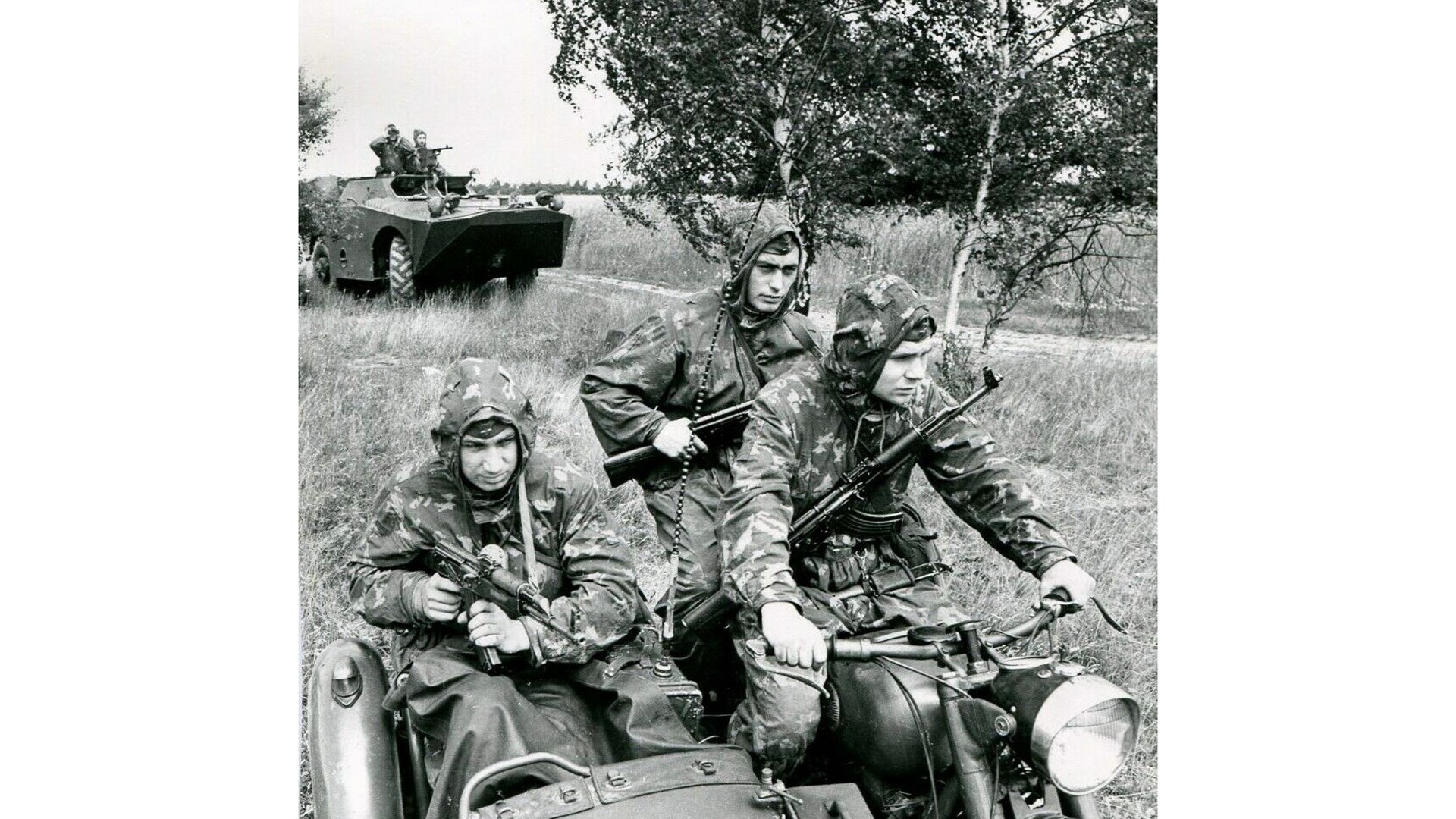 Soviet mechanized troops armed with the AKM - the most ubiquitous firearm the world has ever known. Courtesy of Tom Laemlein