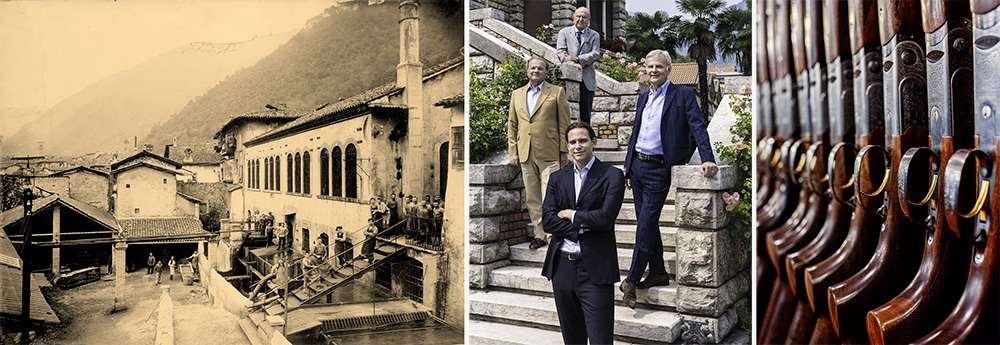 Ugo Gussalli Beretta, his sons, Pietro and Franco and grandson Carlo